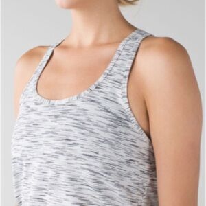 Lululemon Salute The Sun Tank Tiger Space Dye Black White